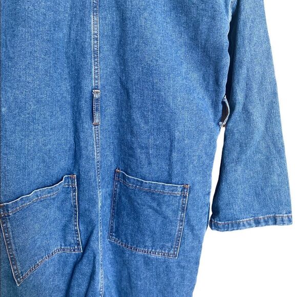 Fashion Nova Denim Romper Long Sleeves Size Small - Picture 5 of 6